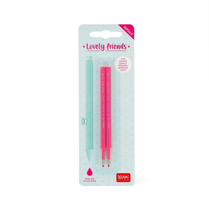 Legami Lovely Friends Pink Refills For Gel Pen Set Of 2