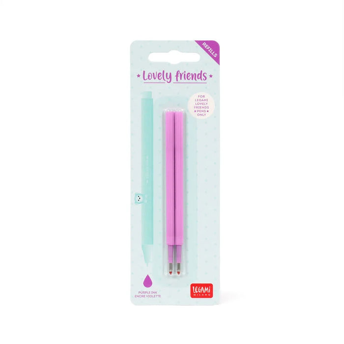 Legami Lovely Friends Purple Refills For Gel Pen Set Of 2