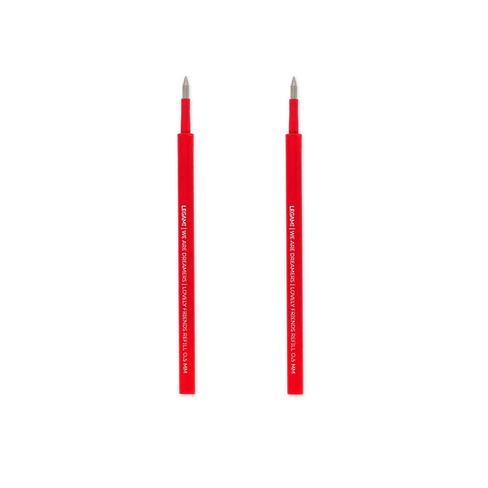 Legami Lovely Friends Red Refills For Gel Pen Set Of 2