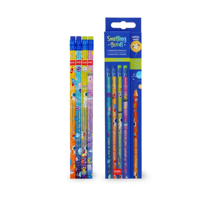 Legami Scented HB Graphite Smelling Good! Space Pencils Set Of 4