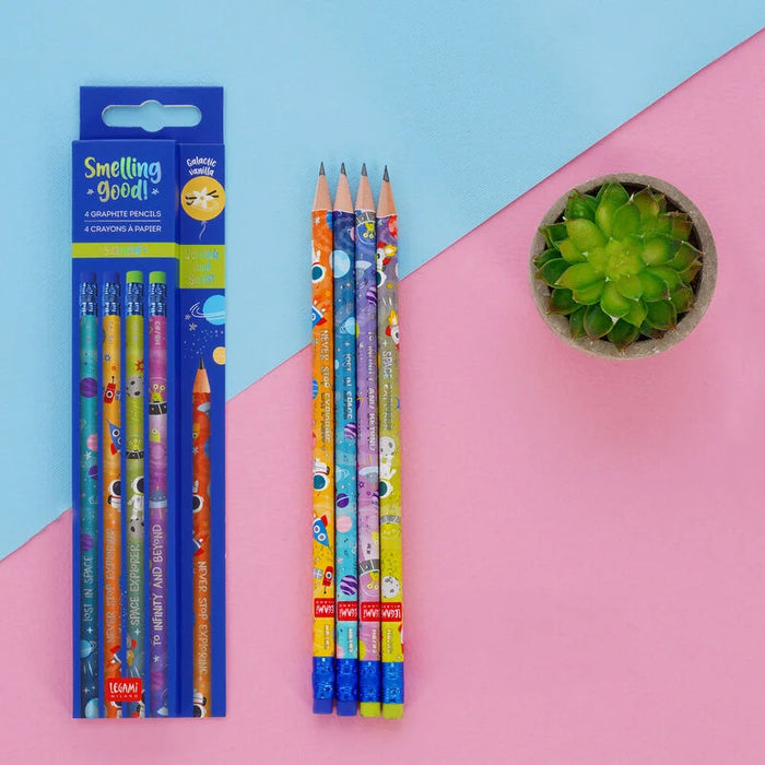 Legami Scented HB Graphite Smelling Good! Space Pencils Set Of 4