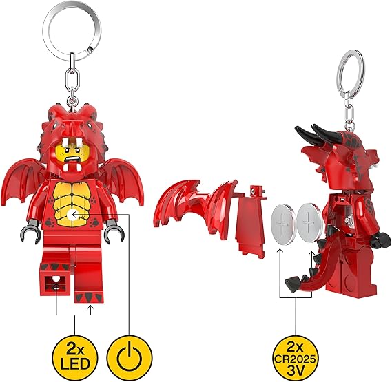 Lego Iconic Dragon Suit Guy Key Light