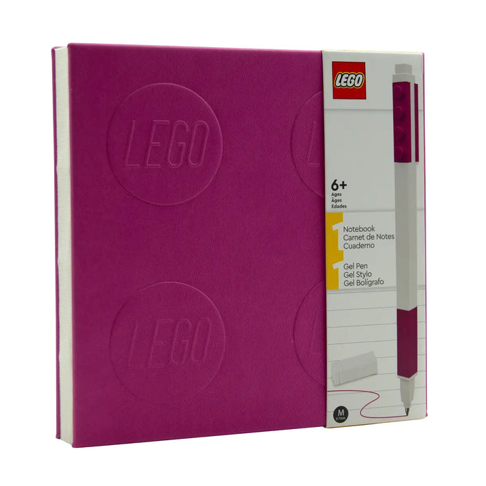 Lego Locking Notebook with Gel Pen - Violet