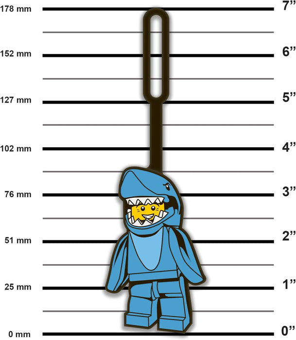 Lego Iconic Shark Suit Guy Luggage Tag