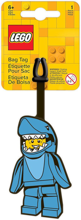 Lego Iconic Shark Suit Guy Luggage Tag