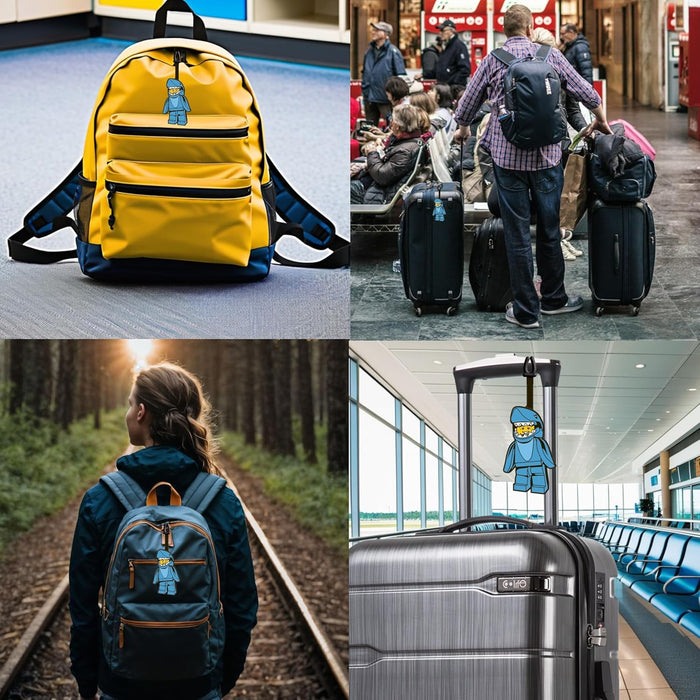 Lego Iconic Shark Suit Guy Luggage Tag