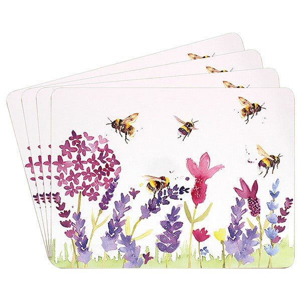 The Leonardo Collection Lavender & Bees Ceramic Placemats Set of 4