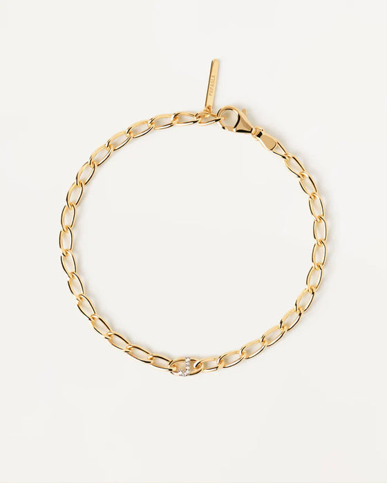 PDPAOLA Letter J Chain Bracelet Gold