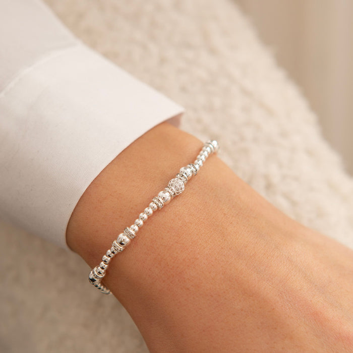 Life Charms Silver EFY Crystal Bead Bracelet