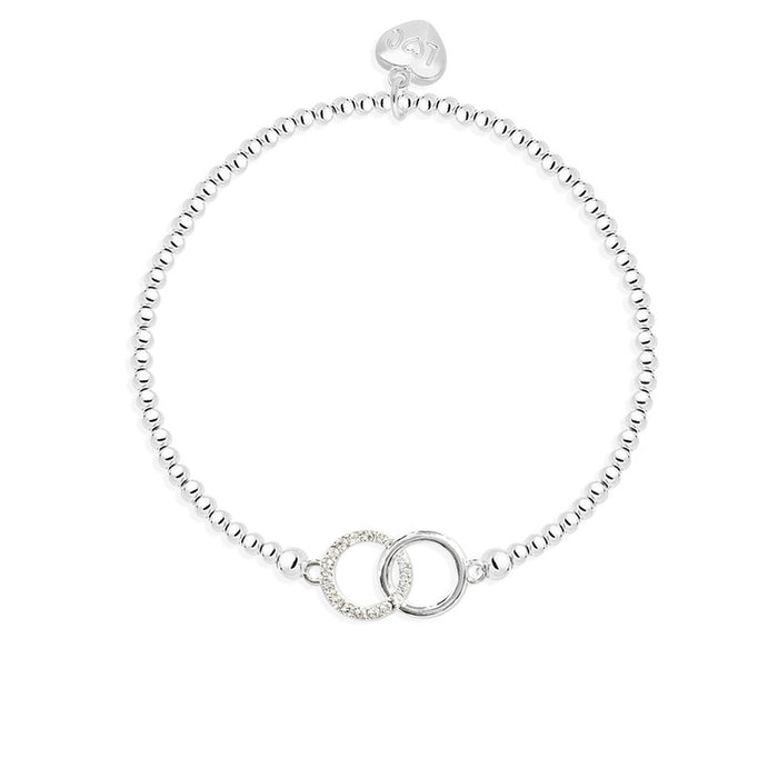 Life Charms Silver EFY Crystal Circle Bracelet