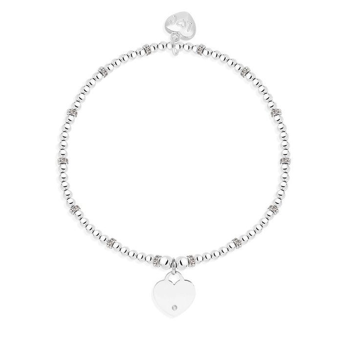 Life Charms Silver EFY Flat Heart Bracelet