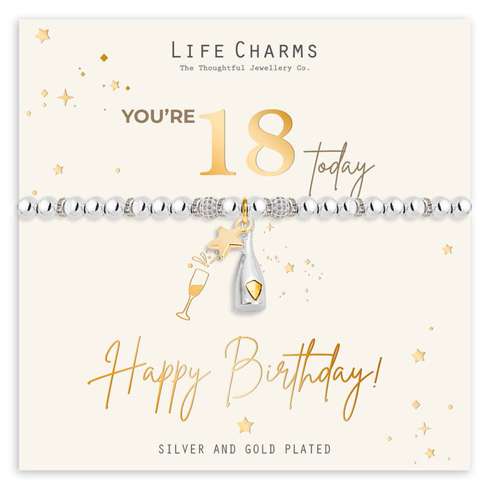 Life Charms Happy 18th Birthday Bracelet