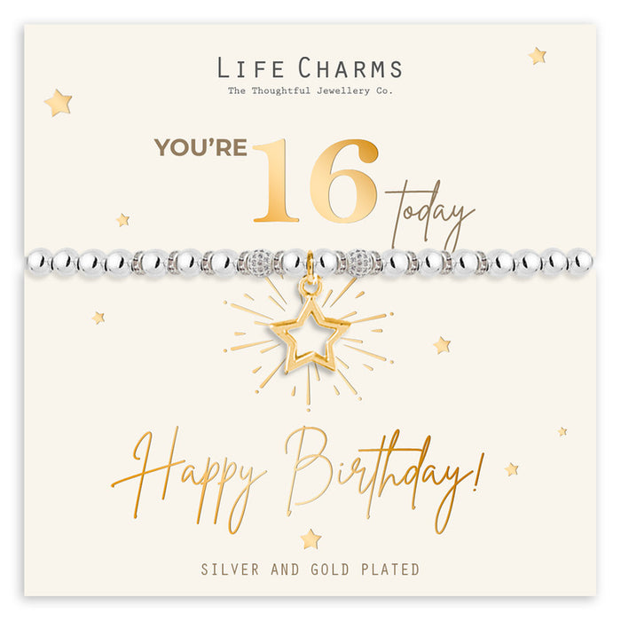 Life Charms Happy 16th Birthday Bracelet