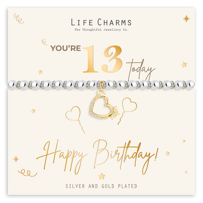 Life Charms Happy 13th Birthday Bracelet