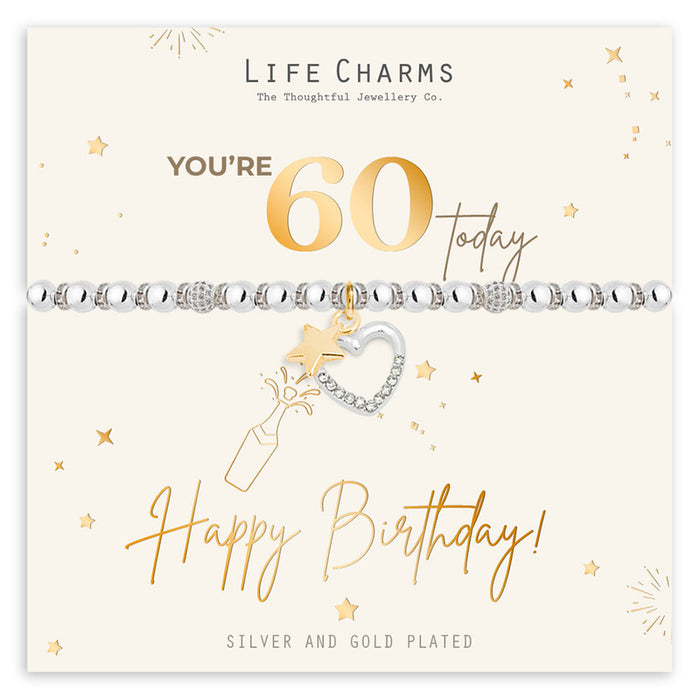 Life Charms Happy 60th Birthday Bracelet