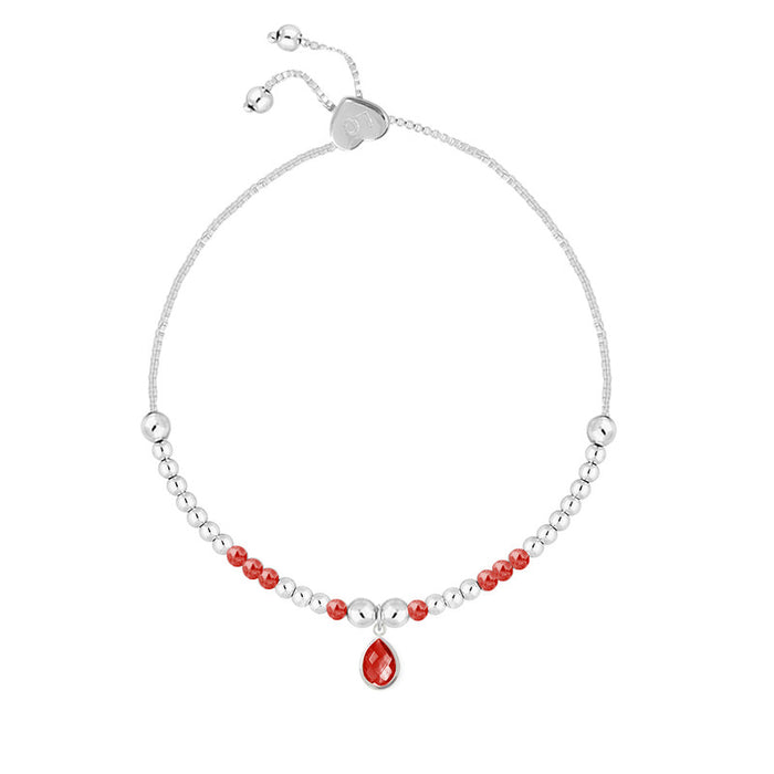 Life Charms Silver Birthstone July Bracelet