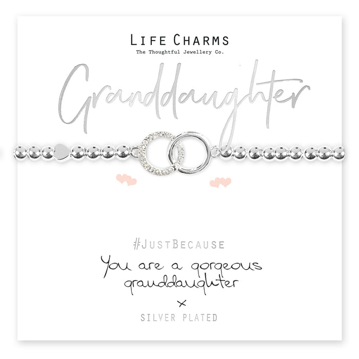 Life Charms Christmas Silver Gorgeous Granddaughter Bracelet