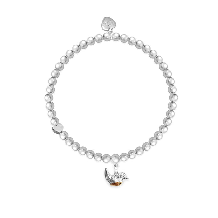 Life Charms Silver Robins Appear Bracelet