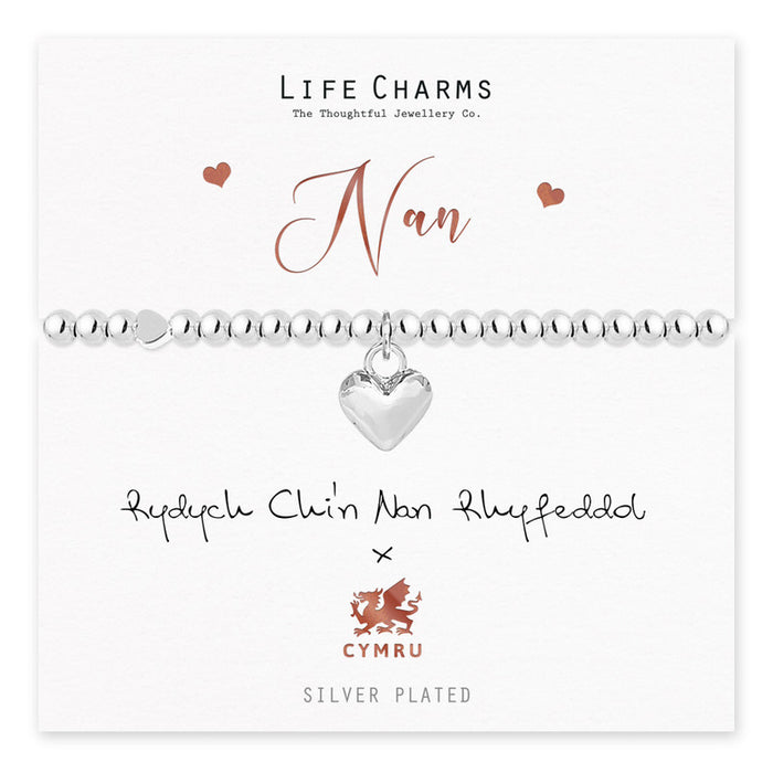 Life Charms Silver Welsh Nan (Nan) Bracelet