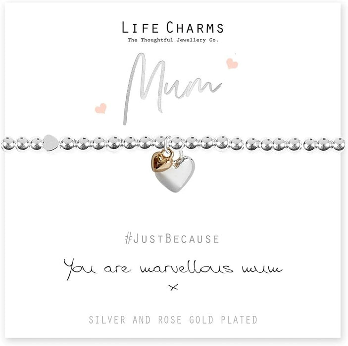 Life Charms Silver Marvellous Mum Bracelet