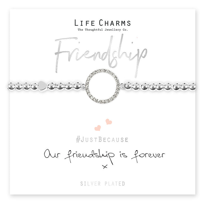 Life Charms Silver Friendship Forever Bracelet