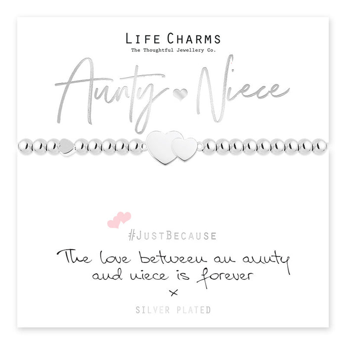 Life Charms Silver Aunty & Niece Bracelet