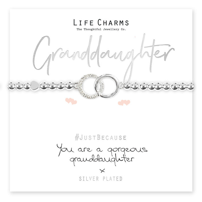 Life Charms Silver Gorgeous Granddaughter Bracelet