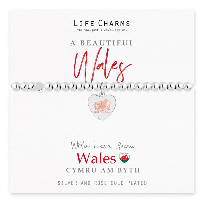 Life Charms Silver With Love From Wales Bracelet