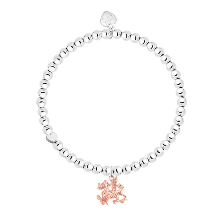 Life Charms Silver With Love From Wales Red Dragon Bracelet