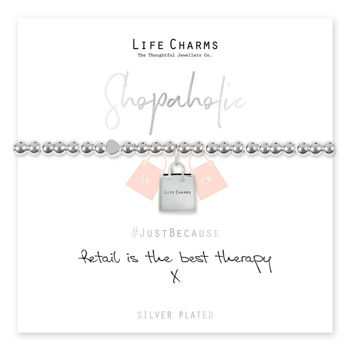 Life Charms Silver Shopaholic Bracelet