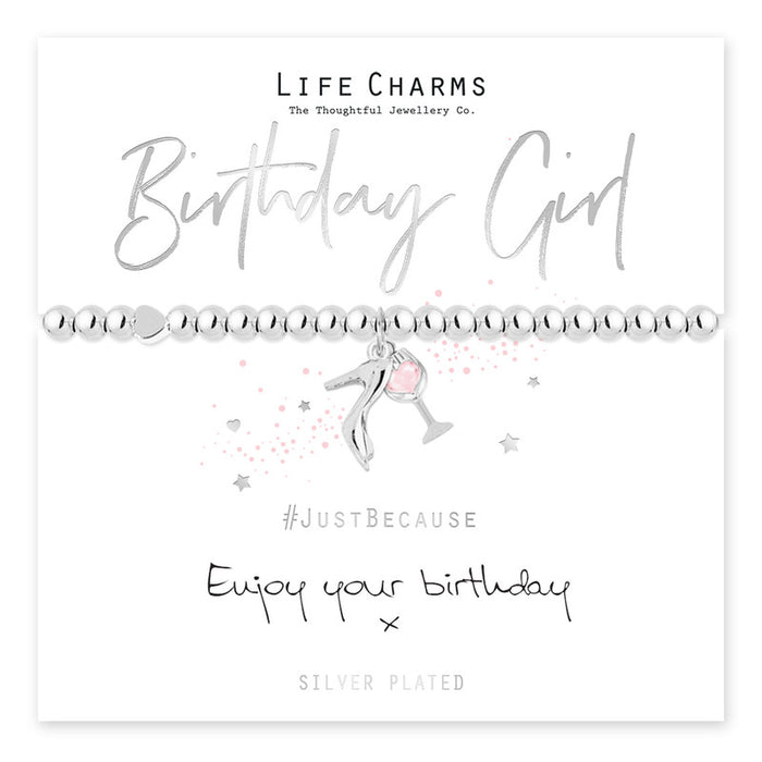 Life Charms Silver Birthday Girl Bracelet