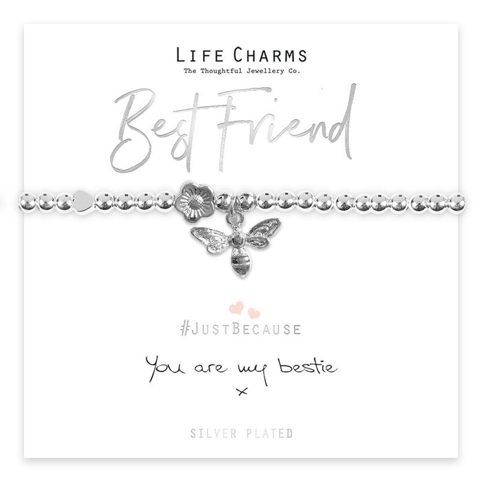 Life Charms Silver You Are My Bestie Bracelet