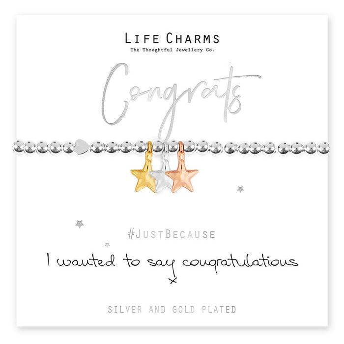 Life Charms I wanted To Say Congratulation Bracelet