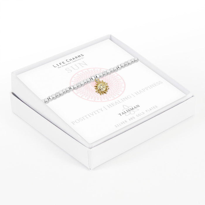 Life Charms Talisman Sun Silver Bracelet