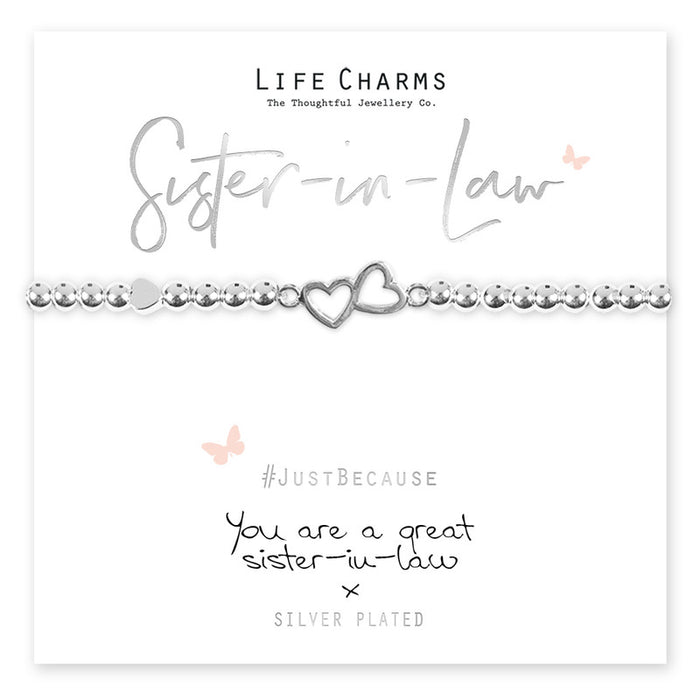 Life Charms You Are A Great Sister In Law Silver Bracelet