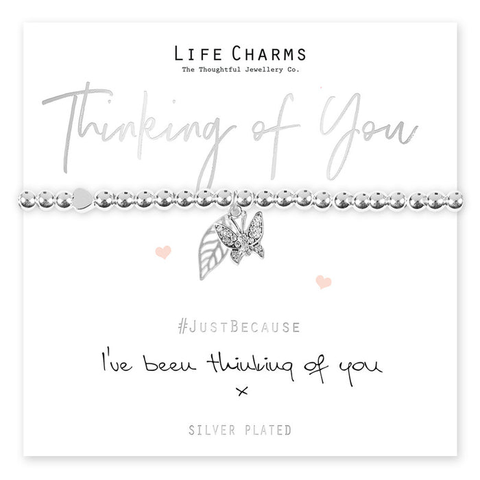 Life Charms Thinking Of You Silver Bracelet