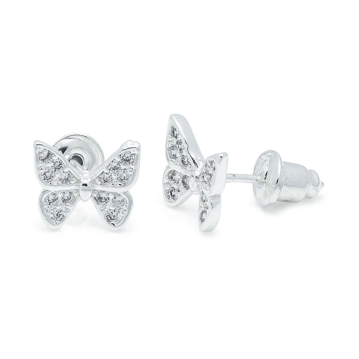 Life Charms Butterfly Silver Studs