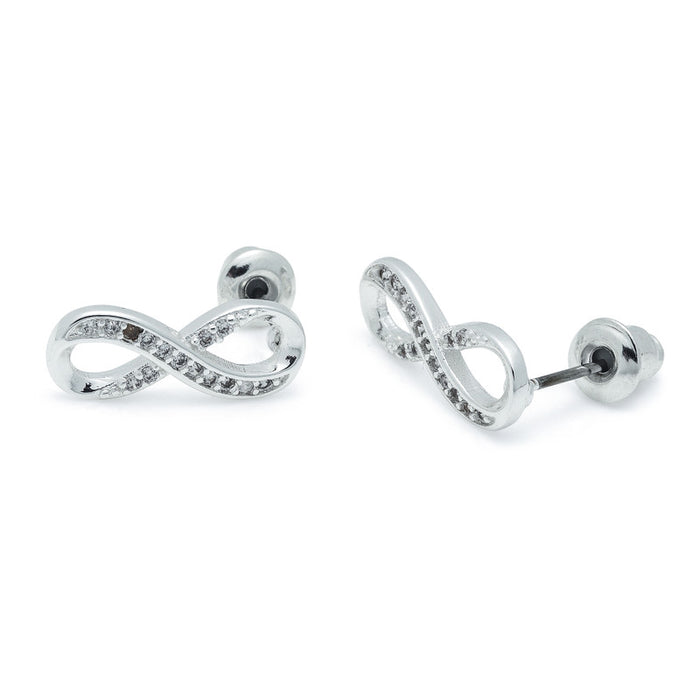 Life Charms Infinity Silver Studs