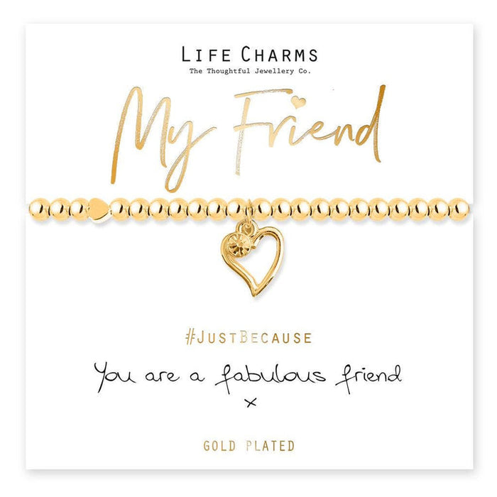 Life Charms Fabulous Friend Gold Charm Bracelet