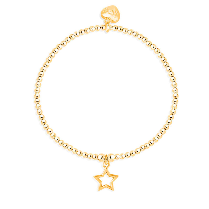 Life Charms Dazzling Open Star Gold Bracelet