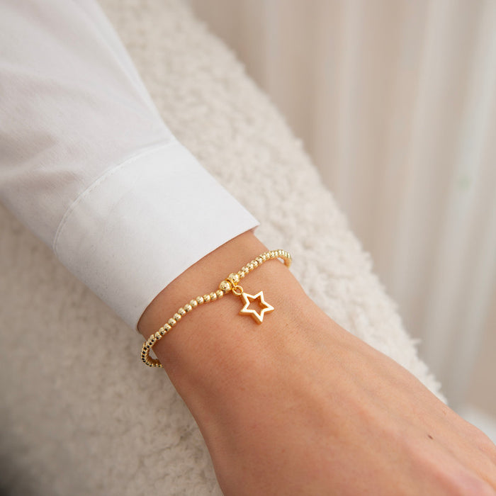 Life Charms Dazzling Open Star Gold Bracelet