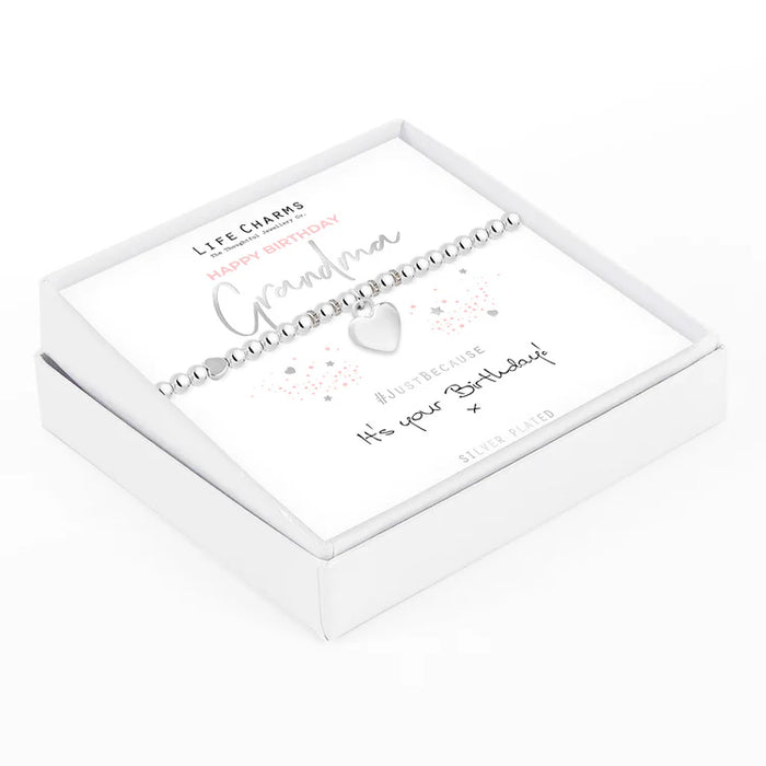 Life Charms Happy Birthday Grandma Bracelet
