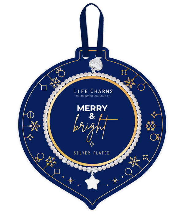Life Charms Merry And Bright Crystal Charm Bracelet On A Hanging Card