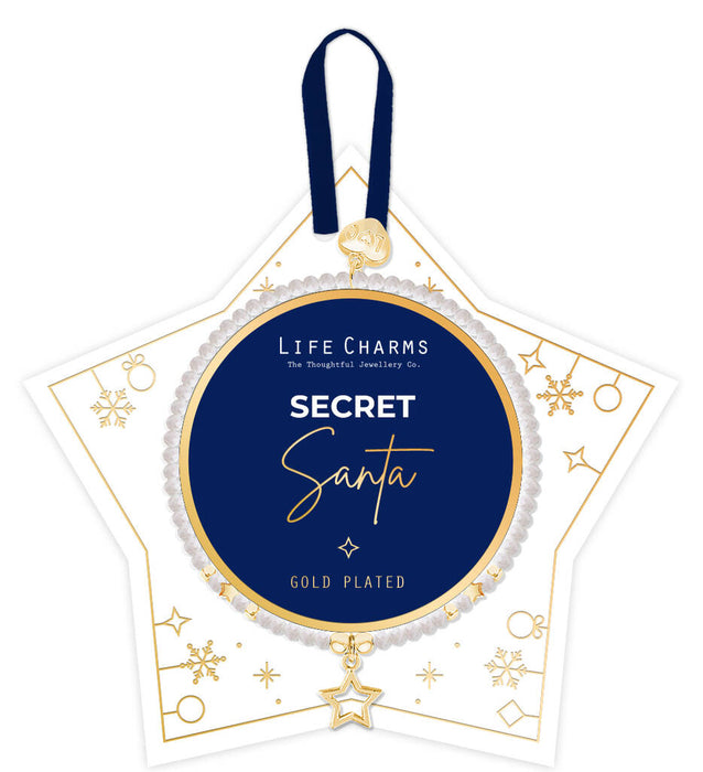Life Charms Secret Santa Crystal Charm Bracelet On A Hanging Card