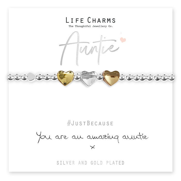 Life Charms Silver Amazing Aunty Sister Bracelet