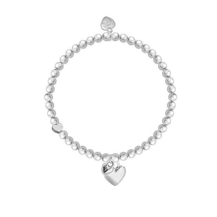 Life Charms Silver Delightful Daughter Heart Bracelet
