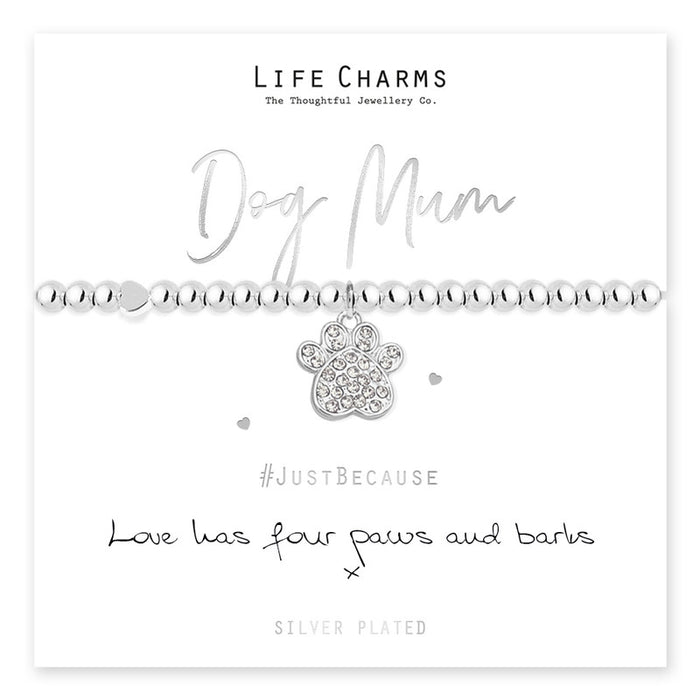 Life Charms Silver Dog Mum Bracelet