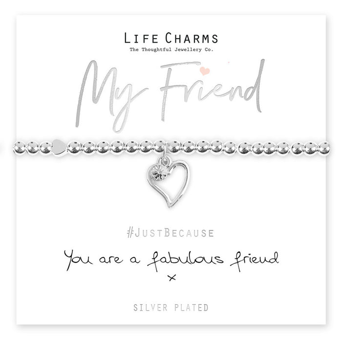 Life Charms Silver Fabulous Friend Bracelet