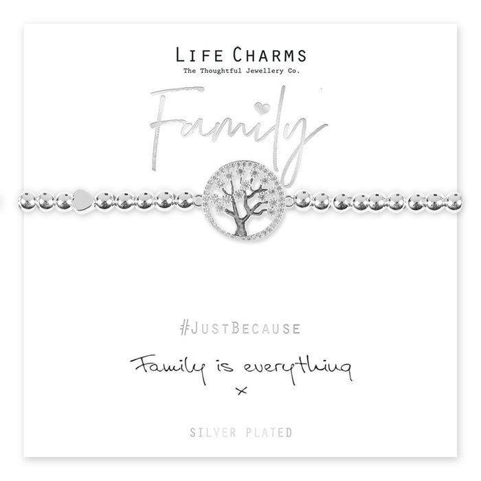 Life Charms Silver Family Is Everything Bracelet