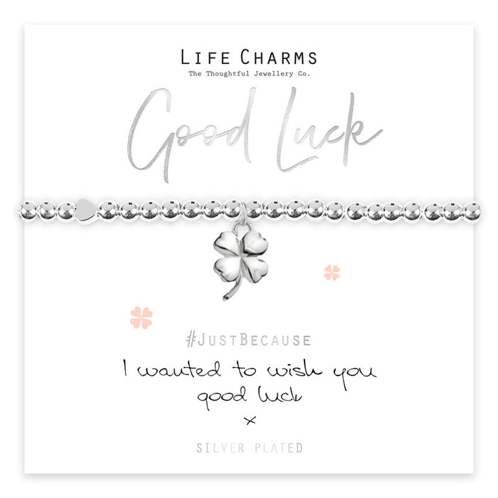 Life Charms Silver Wish You Good Luck Bracelet